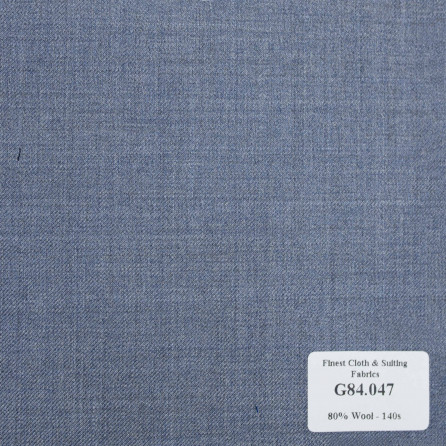 G84.047 Kevinlli V7 - Vải Suit 80% Wool - Xanh xám